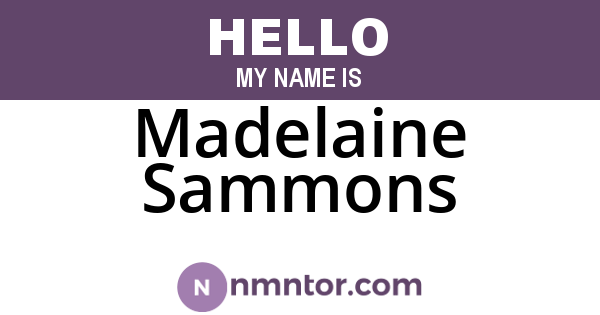 Madelaine Sammons
