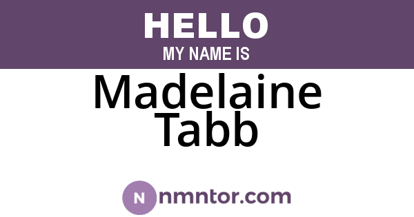 Madelaine Tabb