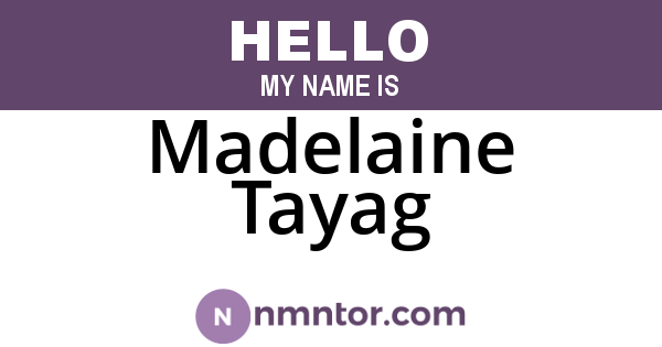 Madelaine Tayag