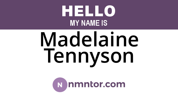Madelaine Tennyson