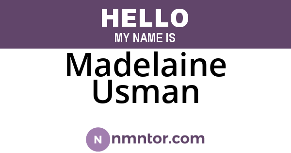 Madelaine Usman