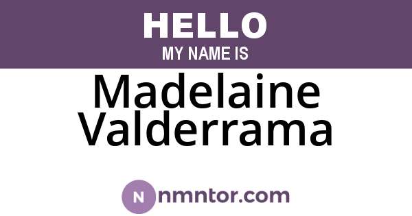 Madelaine Valderrama