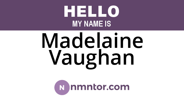 Madelaine Vaughan