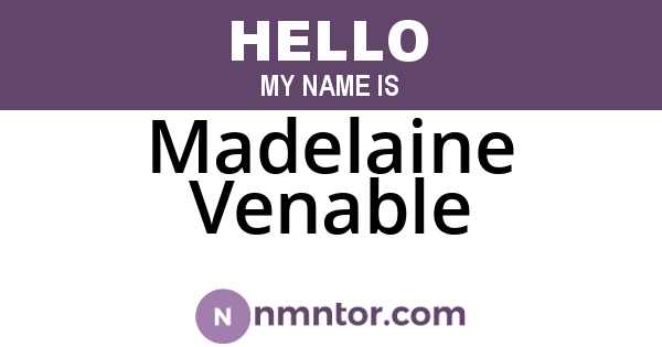 Madelaine Venable