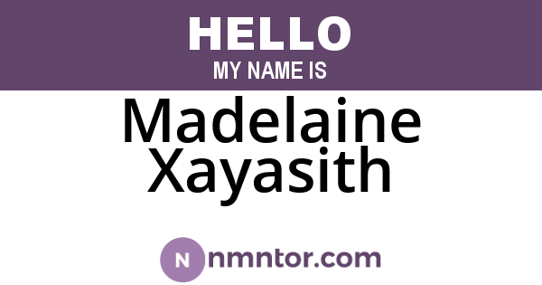 Madelaine Xayasith