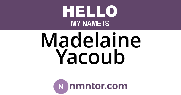 Madelaine Yacoub
