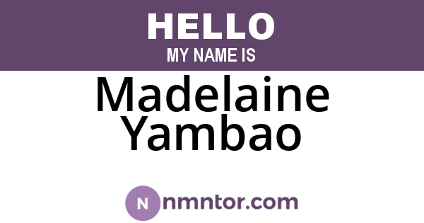 Madelaine Yambao