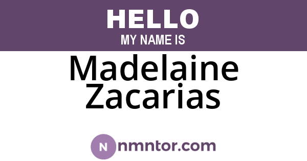 Madelaine Zacarias