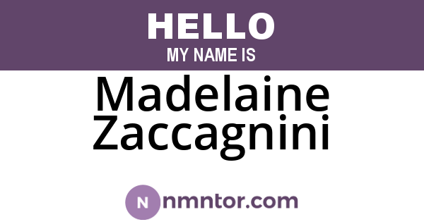 Madelaine Zaccagnini