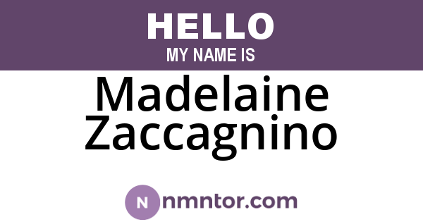 Madelaine Zaccagnino