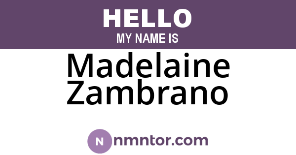 Madelaine Zambrano