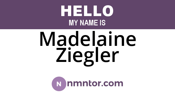 Madelaine Ziegler