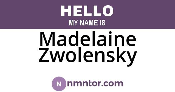 Madelaine Zwolensky