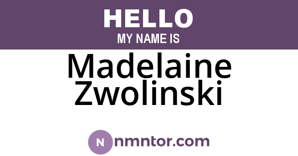 Madelaine Zwolinski