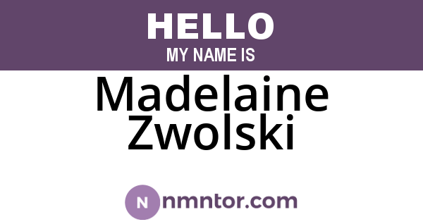 Madelaine Zwolski