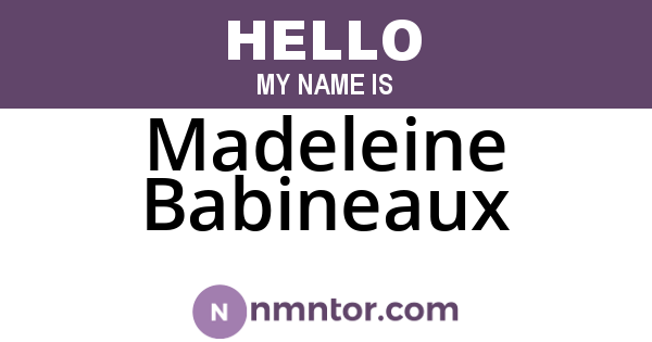 Madeleine Babineaux