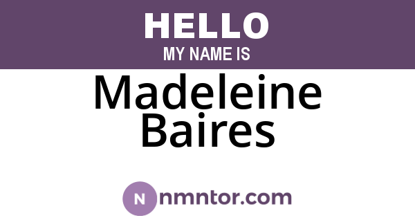 Madeleine Baires