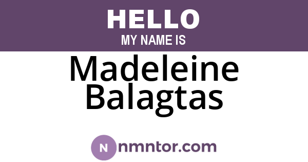 Madeleine Balagtas