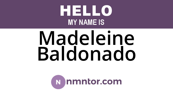 Madeleine Baldonado