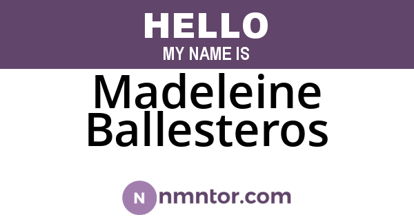 Madeleine Ballesteros