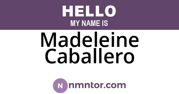 Madeleine Caballero