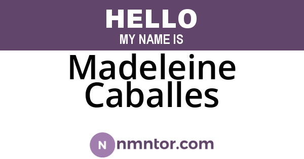 Madeleine Caballes
