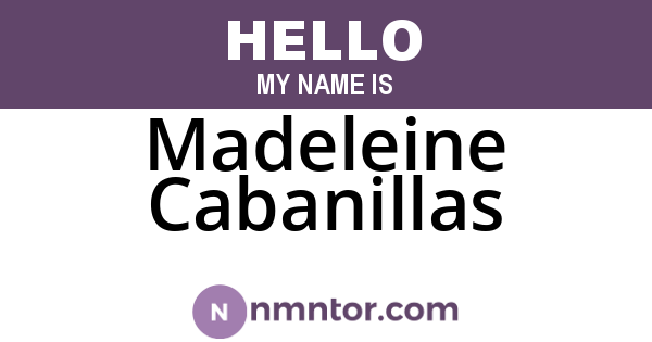 Madeleine Cabanillas