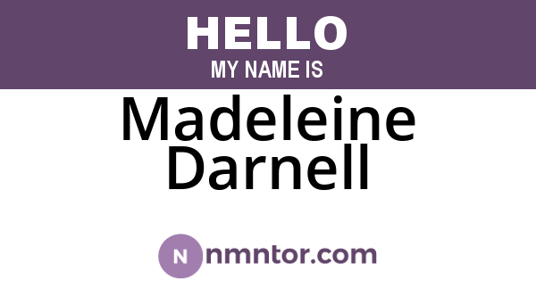 Madeleine Darnell
