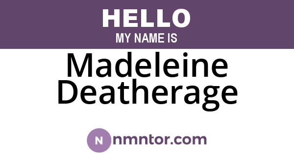 Madeleine Deatherage