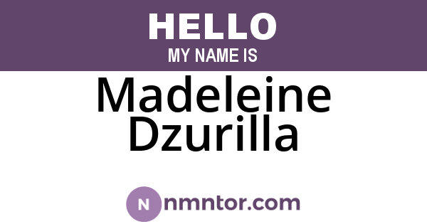 Madeleine Dzurilla