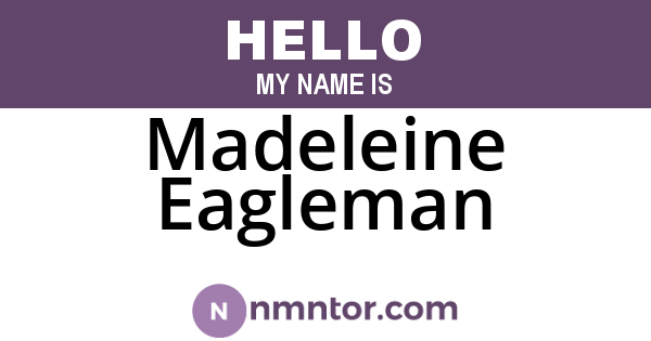 Madeleine Eagleman