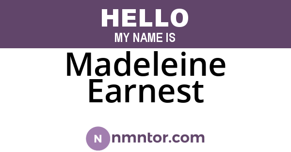 Madeleine Earnest