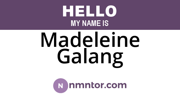 Madeleine Galang