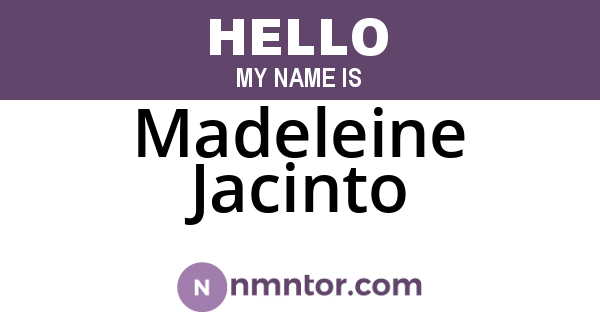 Madeleine Jacinto