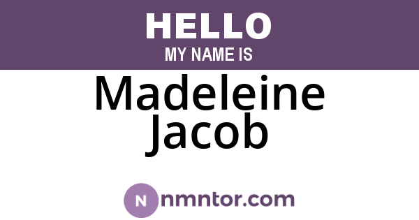 Madeleine Jacob