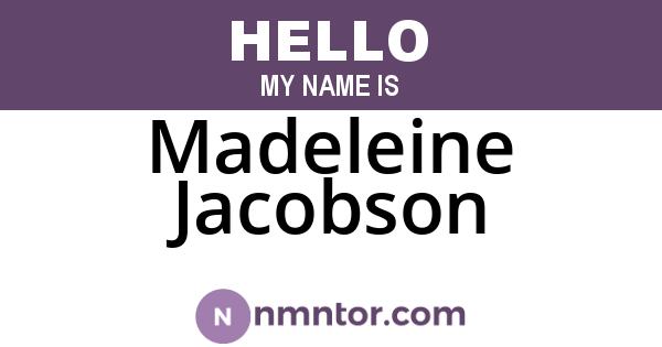 Madeleine Jacobson