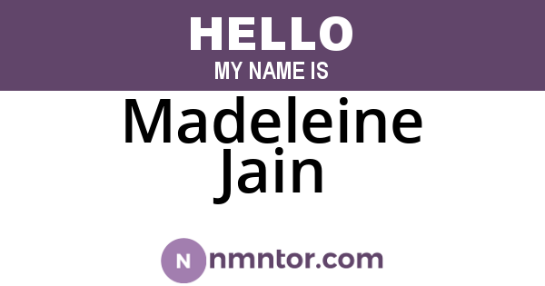 Madeleine Jain