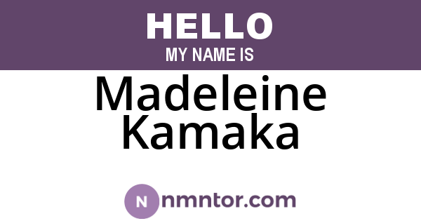Madeleine Kamaka