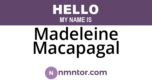 Madeleine Macapagal
