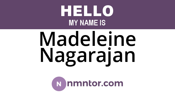 Madeleine Nagarajan