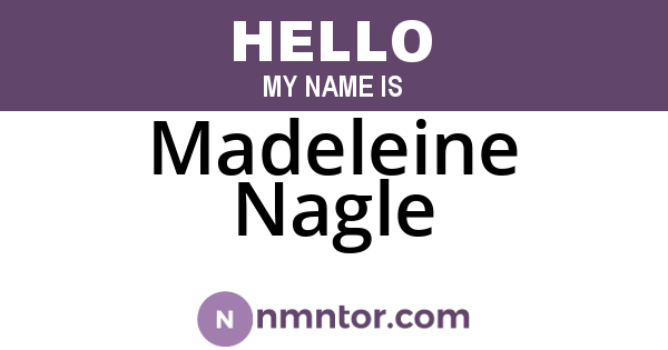 Madeleine Nagle