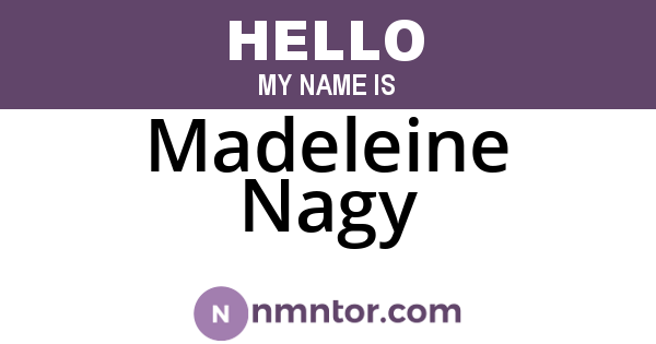 Madeleine Nagy