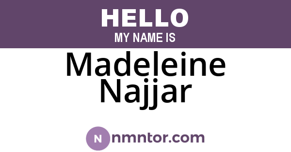 Madeleine Najjar