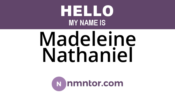 Madeleine Nathaniel