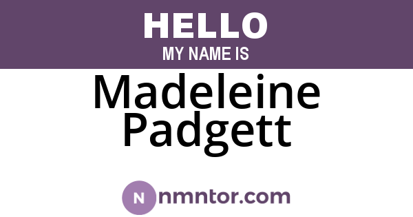 Madeleine Padgett
