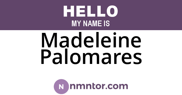 Madeleine Palomares