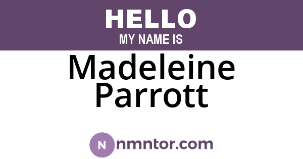 Madeleine Parrott