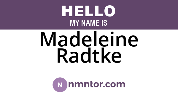 Madeleine Radtke