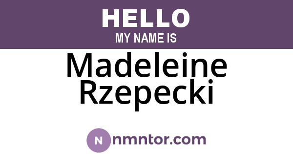 Madeleine Rzepecki