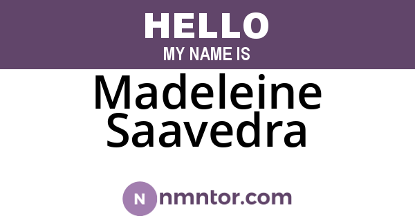 Madeleine Saavedra